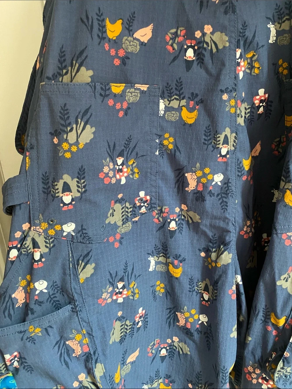 Duluth Trading Co Navy Blue Gardening short overalls, lots of pockets-XL - Picture 7 of 8